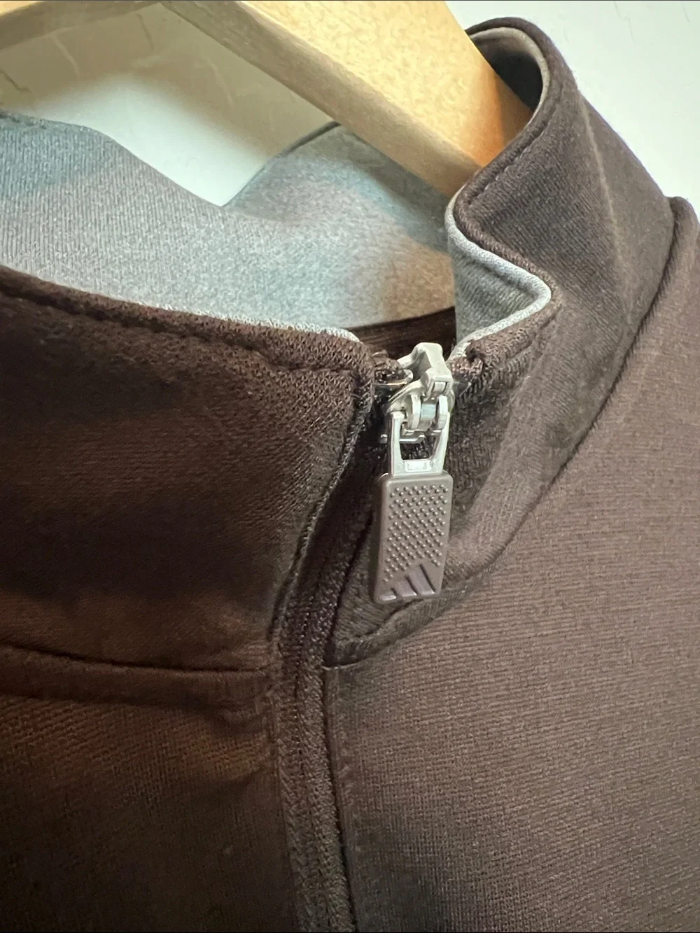 adidas Elevated 1/4 Zip Pullover with White Logo - Picture 3 of 7
